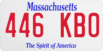 MA license plate 446KB0