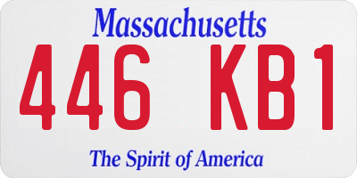 MA license plate 446KB1