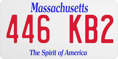 MA license plate 446KB2
