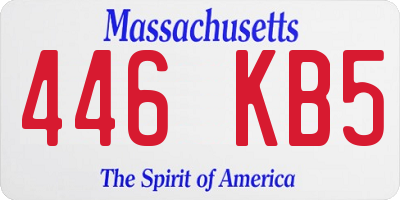 MA license plate 446KB5