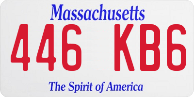 MA license plate 446KB6