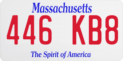 MA license plate 446KB8