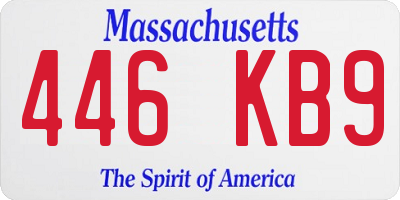 MA license plate 446KB9