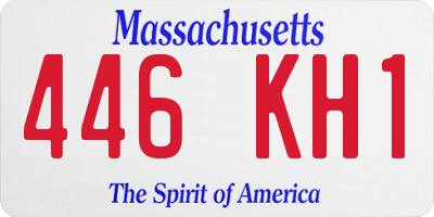 MA license plate 446KH1