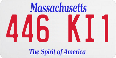 MA license plate 446KI1