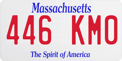 MA license plate 446KM0