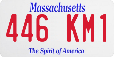 MA license plate 446KM1