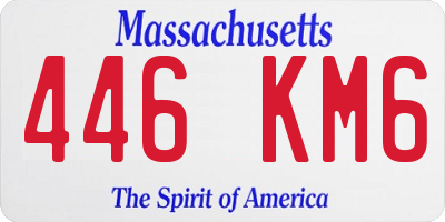 MA license plate 446KM6