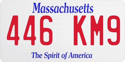 MA license plate 446KM9