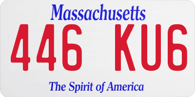 MA license plate 446KU6