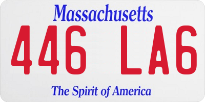 MA license plate 446LA6