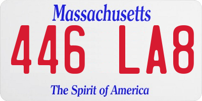 MA license plate 446LA8