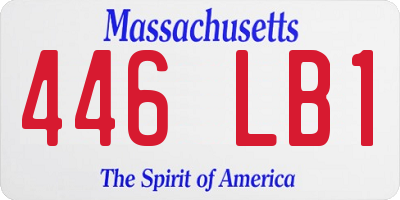 MA license plate 446LB1