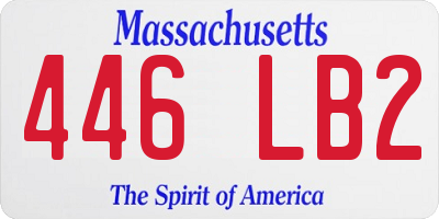MA license plate 446LB2