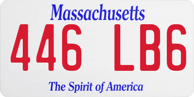 MA license plate 446LB6