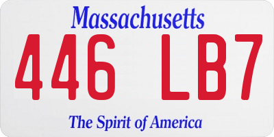 MA license plate 446LB7