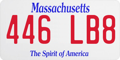 MA license plate 446LB8