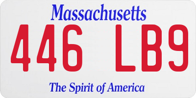 MA license plate 446LB9