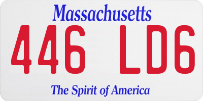 MA license plate 446LD6