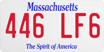 MA license plate 446LF6