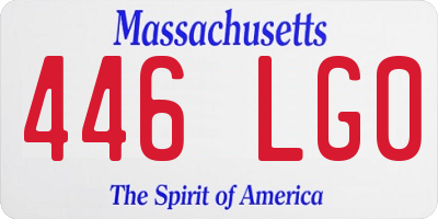 MA license plate 446LG0