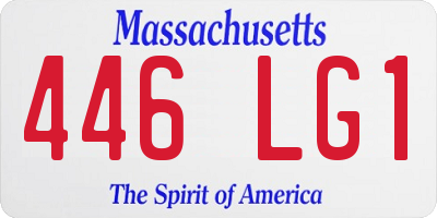 MA license plate 446LG1