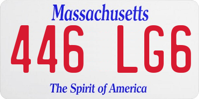 MA license plate 446LG6