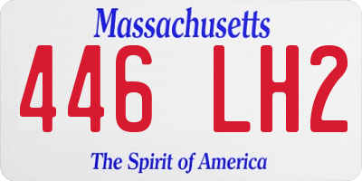 MA license plate 446LH2