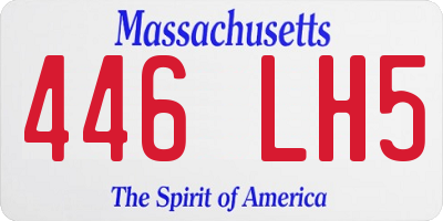 MA license plate 446LH5