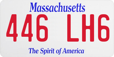 MA license plate 446LH6