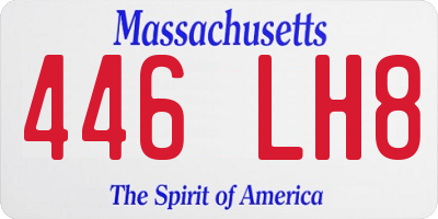 MA license plate 446LH8