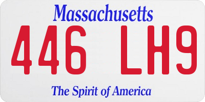 MA license plate 446LH9