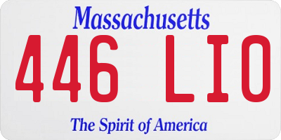 MA license plate 446LI0