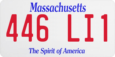 MA license plate 446LI1