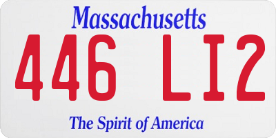 MA license plate 446LI2