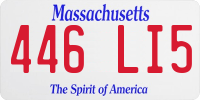 MA license plate 446LI5