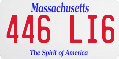 MA license plate 446LI6