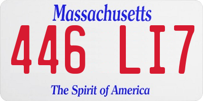 MA license plate 446LI7