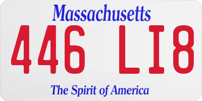 MA license plate 446LI8