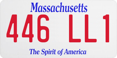 MA license plate 446LL1
