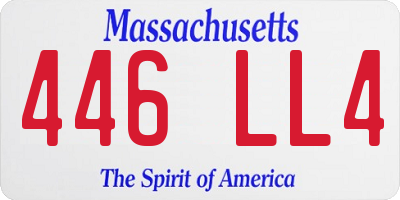 MA license plate 446LL4