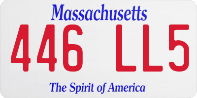 MA license plate 446LL5