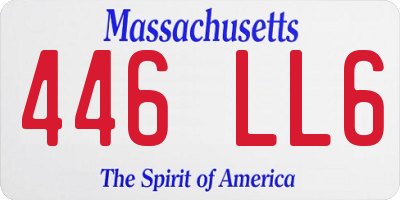 MA license plate 446LL6