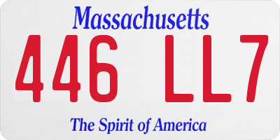 MA license plate 446LL7