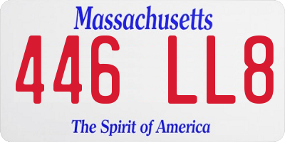 MA license plate 446LL8