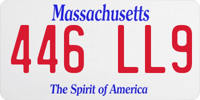MA license plate 446LL9