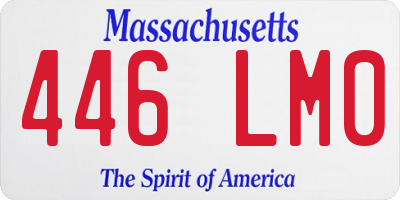MA license plate 446LM0