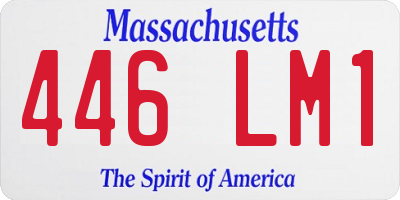 MA license plate 446LM1