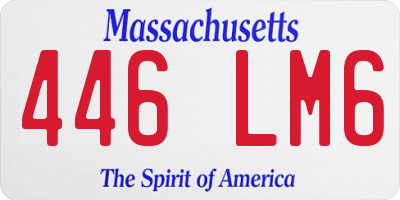 MA license plate 446LM6
