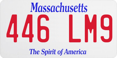 MA license plate 446LM9